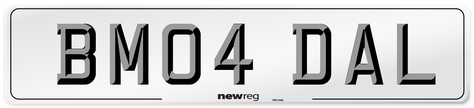 BM04 DAL Number Plate from New Reg